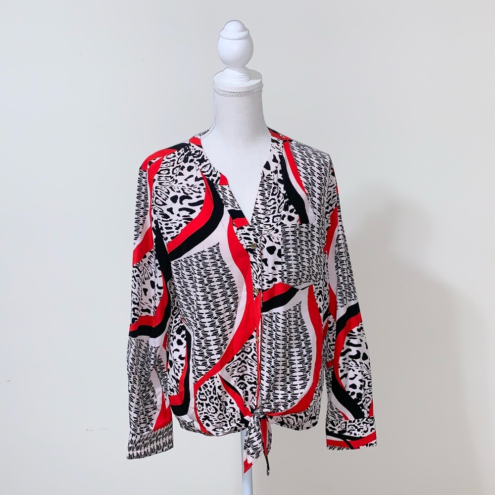 Cheetah print blouse